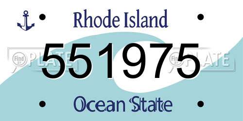 551975 Rhode Island License Plate