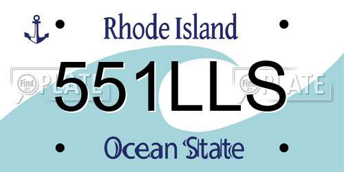 551LLS Rhode Island License Plate