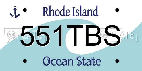 551TBS Rhode Island License Plate