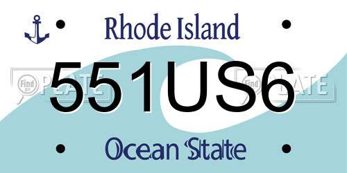 551US6 Rhode Island License Plate