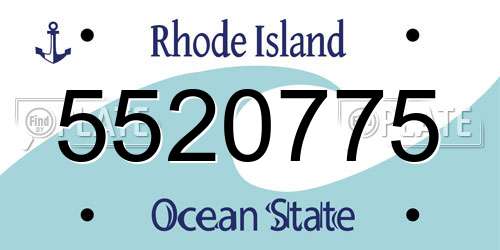 5520775 Rhode Island License Plate