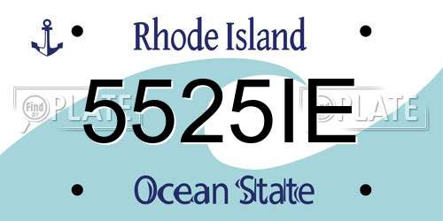 5525IE Rhode Island License Plate