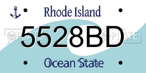 5528BD Rhode Island License Plate