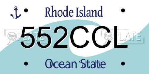 552CCL Rhode Island License Plate