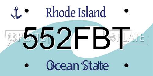 552FBT Rhode Island License Plate