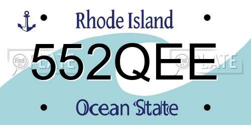 552QEE Rhode Island License Plate