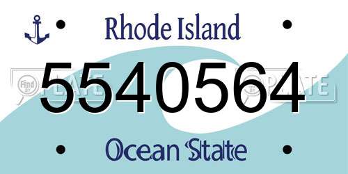 5540564 Rhode Island License Plate