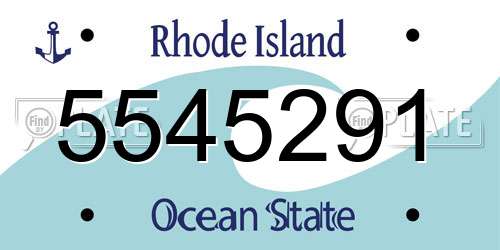 5545291 Rhode Island License Plate