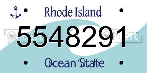 5548291 Rhode Island License Plate
