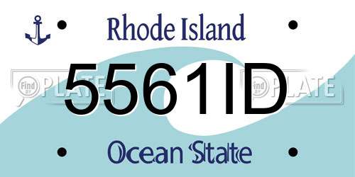 5561ID Rhode Island License Plate