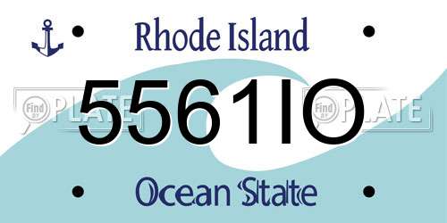 5561IO Rhode Island License Plate