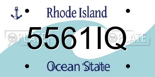5561IQ Rhode Island License Plate