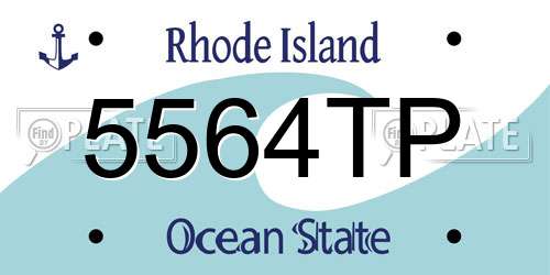5564TP Rhode Island License Plate