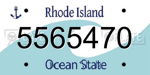 5565470 Rhode Island License Plate