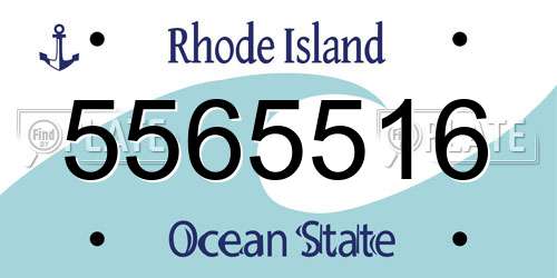 5565516 Rhode Island License Plate