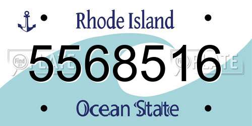 5568516 Rhode Island License Plate