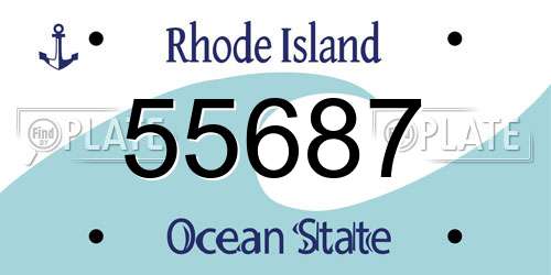 55687 Rhode Island License Plate