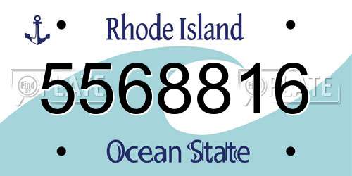5568816 Rhode Island License Plate