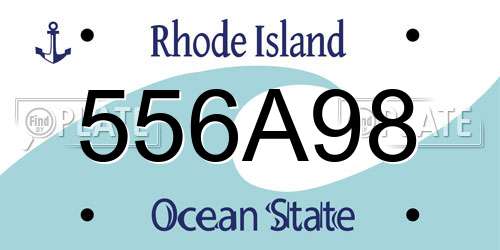 556A98 Rhode Island License Plate
