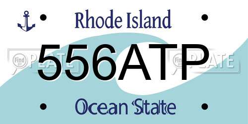 556ATP Rhode Island License Plate