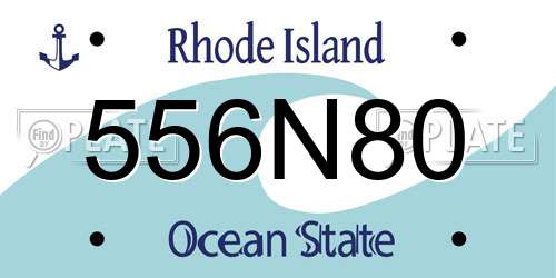 556N80 Rhode Island License Plate