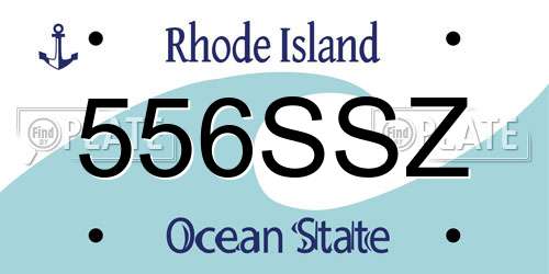 556SSZ Rhode Island License Plate