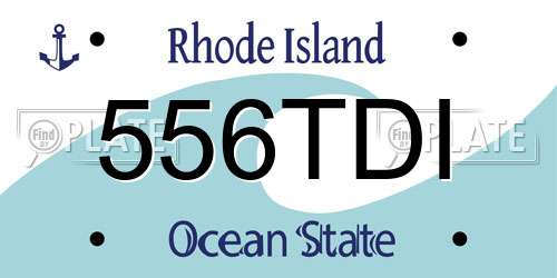 556TDI Rhode Island License Plate