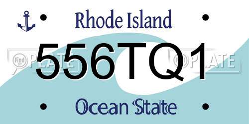 556TQ1 Rhode Island License Plate