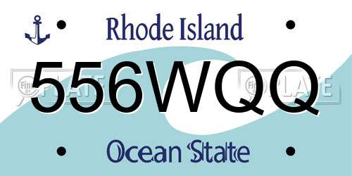 556WQQ Rhode Island License Plate