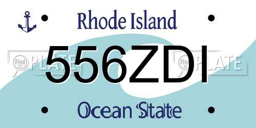 556ZDI Rhode Island License Plate