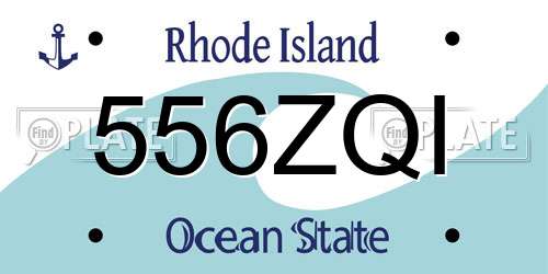 556ZQI Rhode Island License Plate