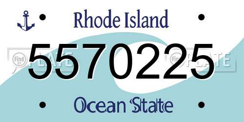 5570225 Rhode Island License Plate