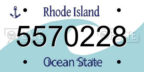 5570228 Rhode Island License Plate