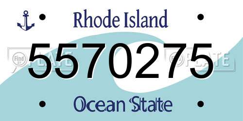 5570275 Rhode Island License Plate