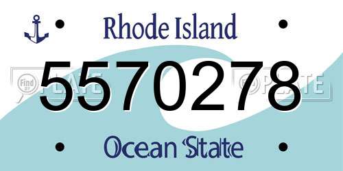 5570278 Rhode Island License Plate