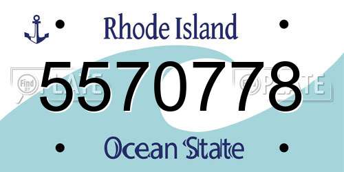 5570778 Rhode Island License Plate