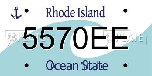 5570EE Rhode Island License Plate