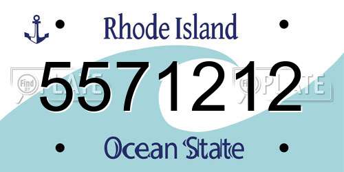 5571212 Rhode Island License Plate