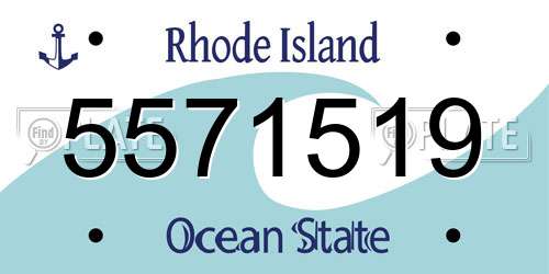 5571519 Rhode Island License Plate