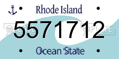 5571712 Rhode Island License Plate