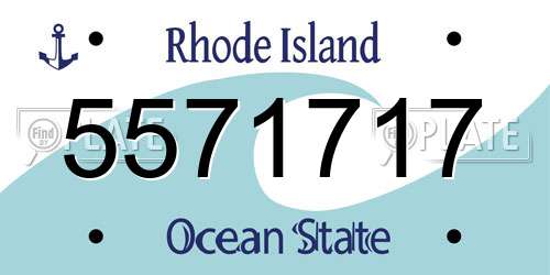 5571717 Rhode Island License Plate