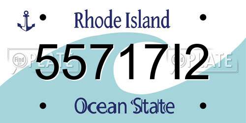 55717I2 Rhode Island License Plate