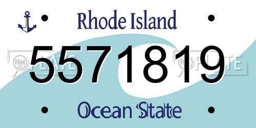 5571819 Rhode Island License Plate
