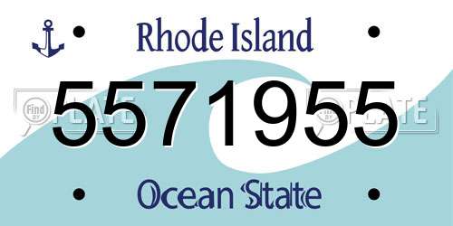 5571955 Rhode Island License Plate
