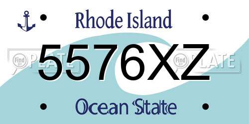 5576XZ Rhode Island License Plate