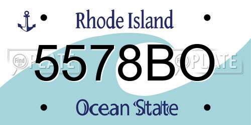 5578BO Rhode Island License Plate