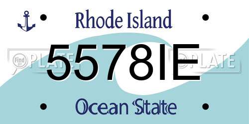 5578IE Rhode Island License Plate