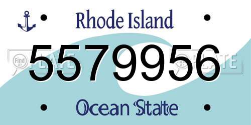 5579956 Rhode Island License Plate