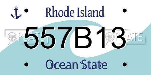 557B13 Rhode Island License Plate