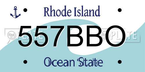 557BBO Rhode Island License Plate